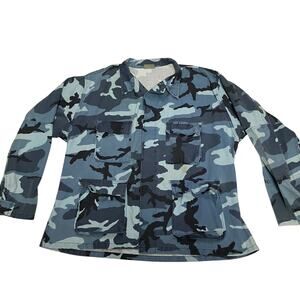 Sky Blue Camo Fatigue Jacket Size XXL